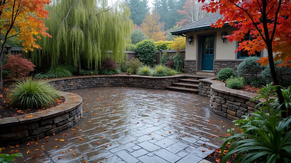 Placer County landscaping paver patio and retaining wall